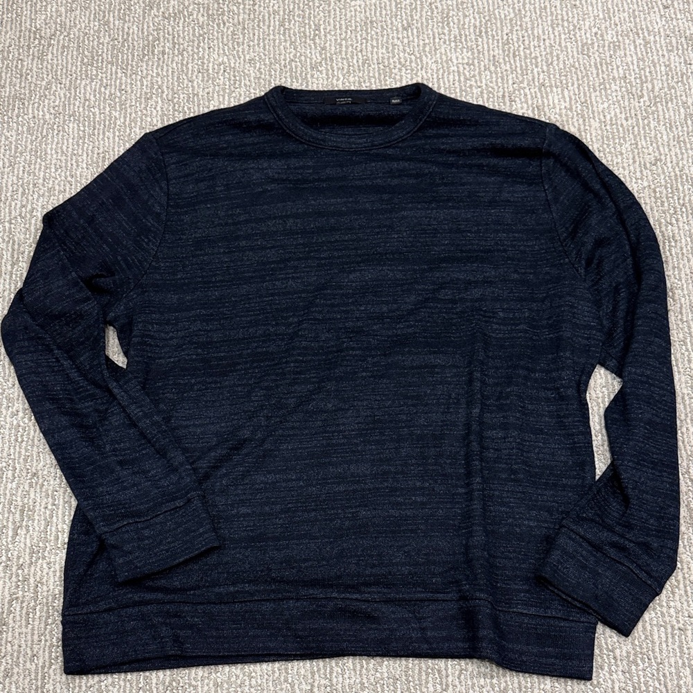 Vince Men's Deep Blue Crewneck Sweater